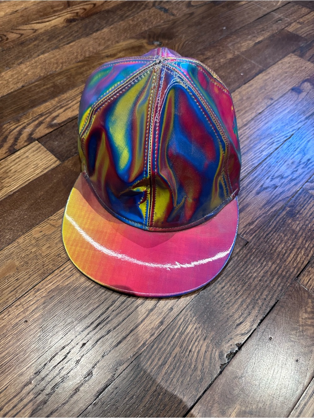 Back to the Future Holographic Snapback Hat - Iridescent Shine
